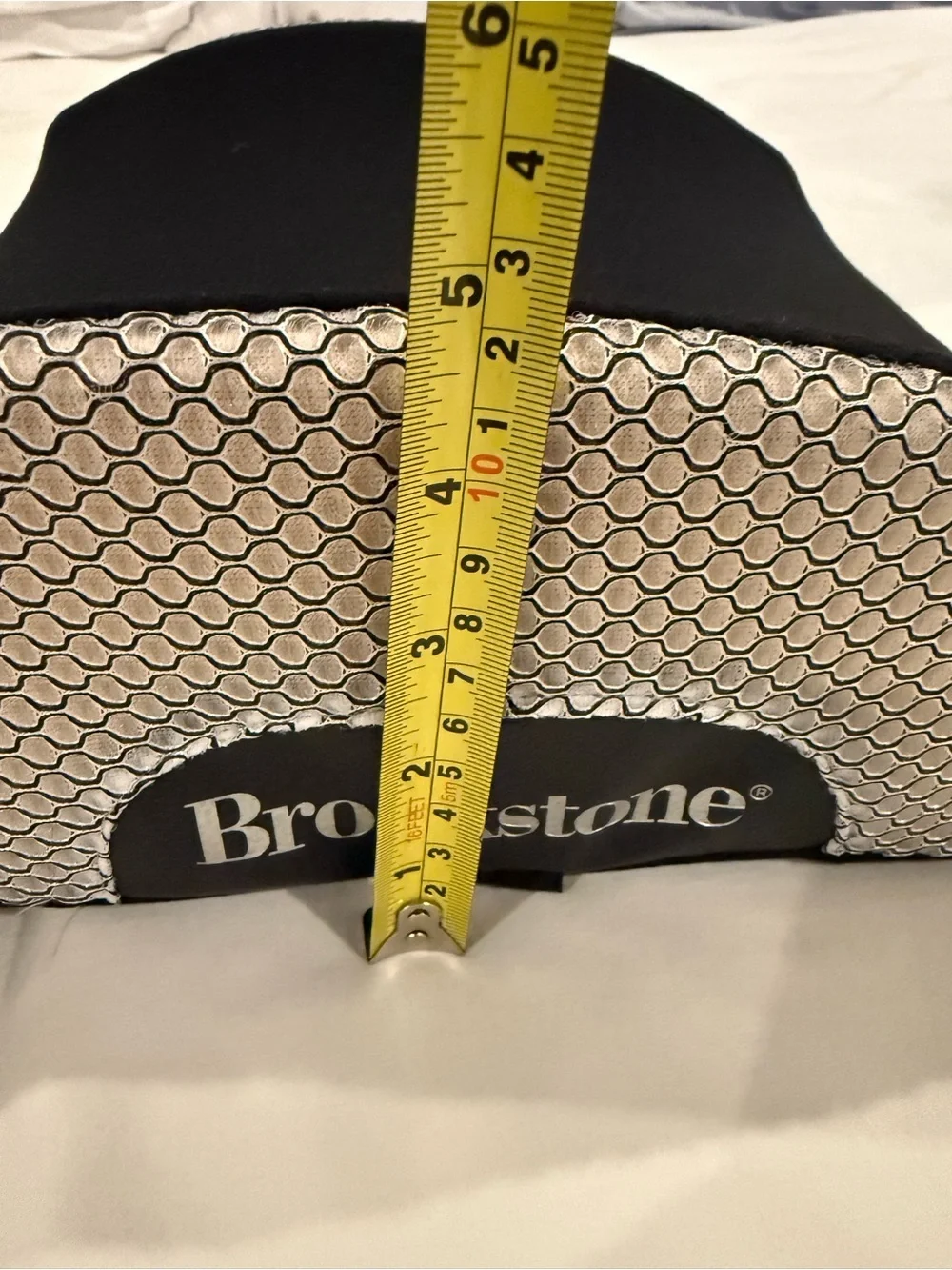 Brookstone Black Lumbar Support Cushion for Comfort